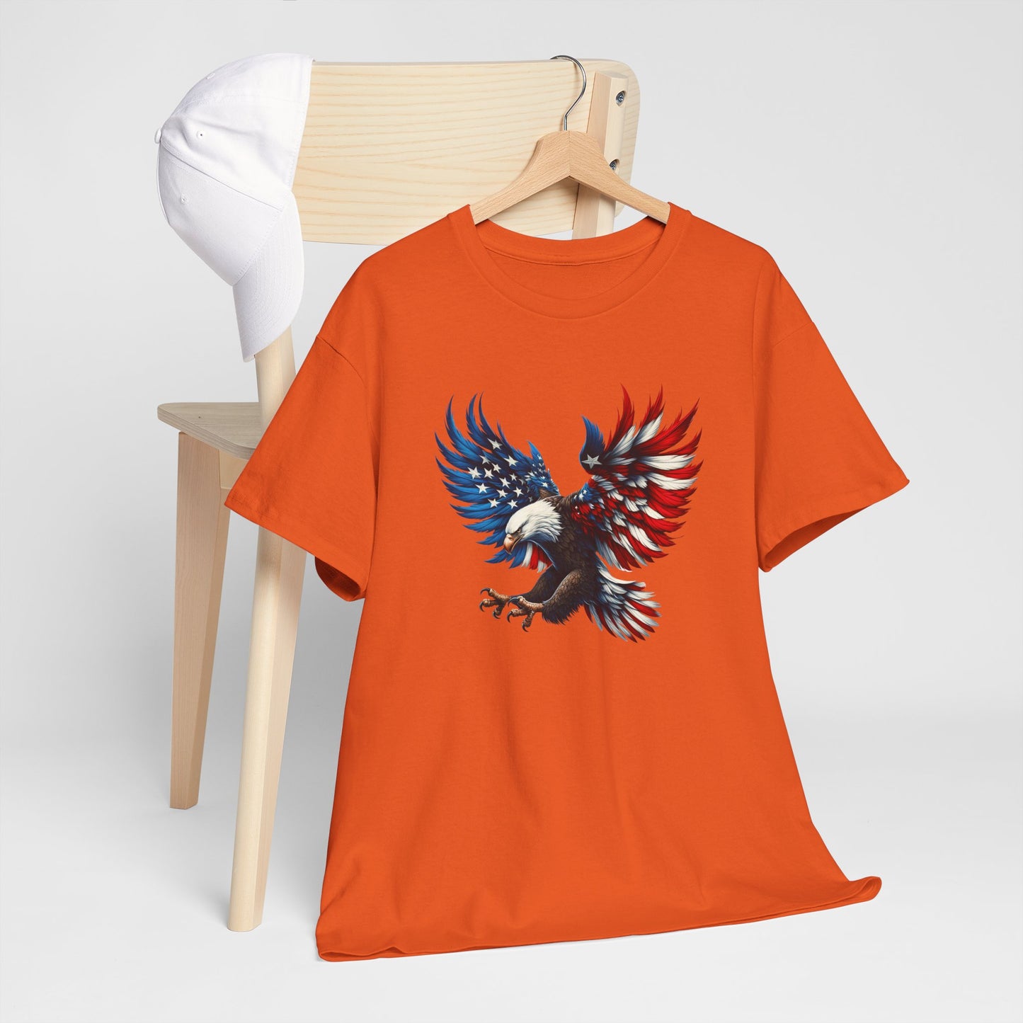 Princess Grace Patriotic Eagle Unisex Heavy Cotton Tee Bold USA Graphic Shirt