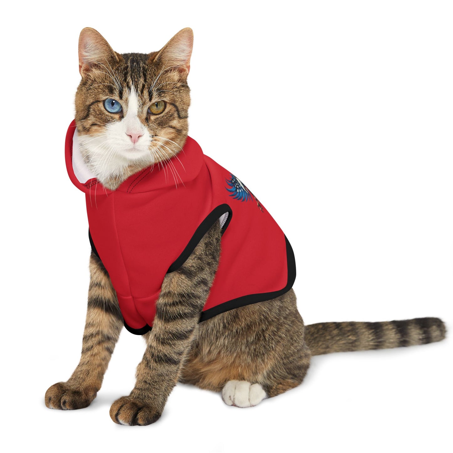 Princess Grace Patriotic Pet Hoodie with Eagle Design