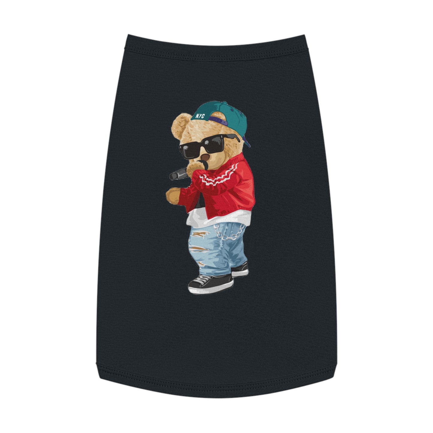 Princess Grace CUTE Cool Bear Hip-Hop Pet Tank Top Trendy Dog Apparel for Stylish Pets