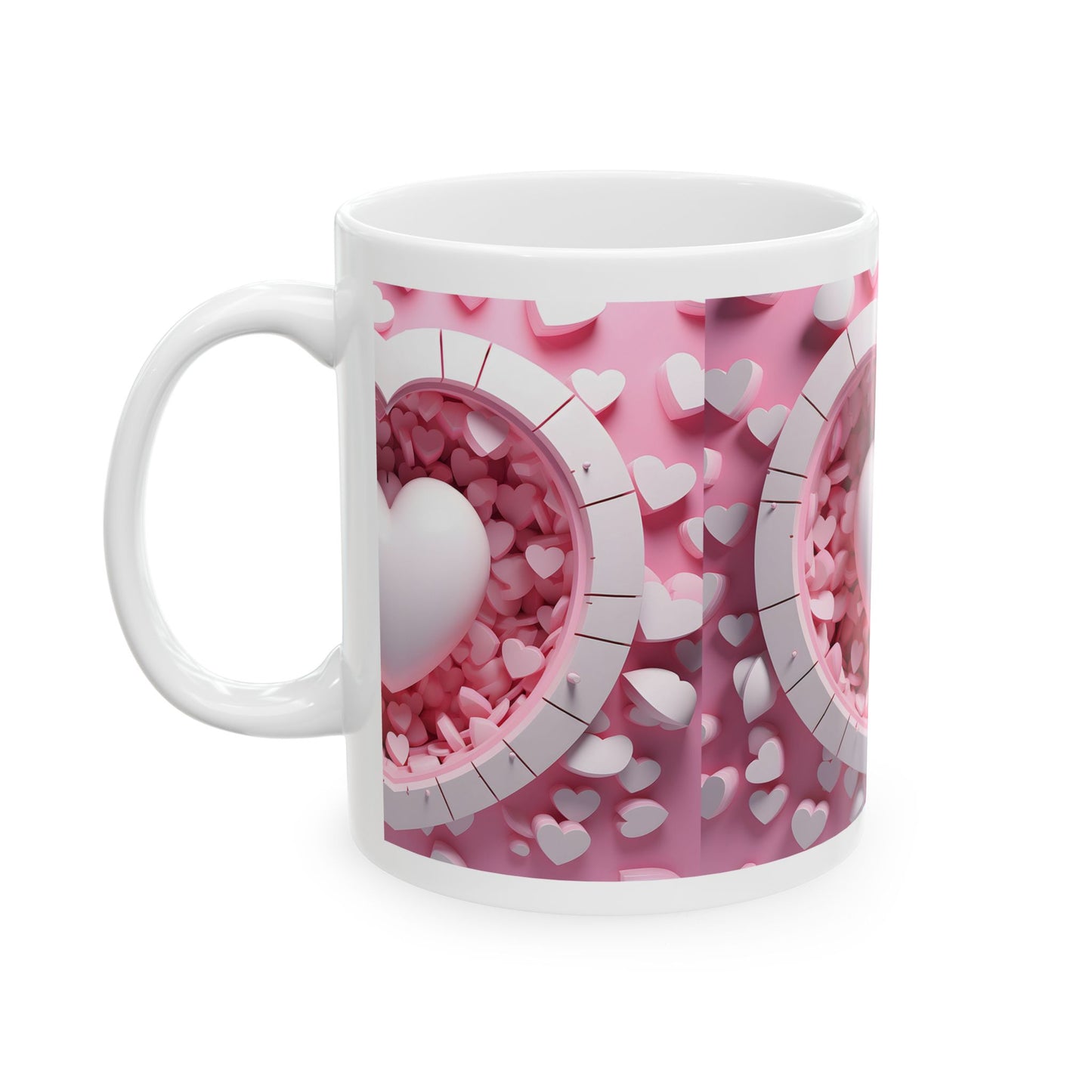 Princess Grace Heart Shaped Love Ceramic Mug Perfect Gift for Valentine's Day or Special Occasions