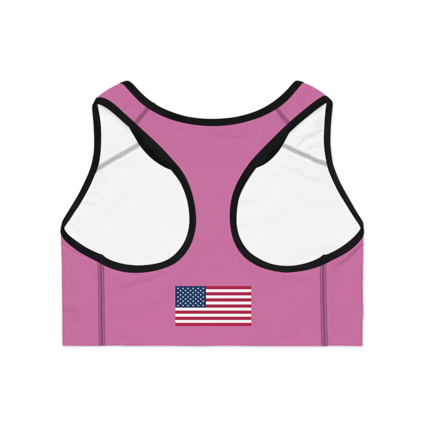 Princess Grace Patriotic Sports Bra USA Flag Design for Active Women