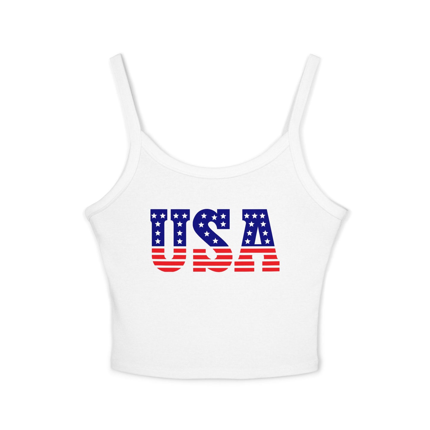 Princess Grace Stars & Stripes USA Women's Spaghetti Strap Tank Top