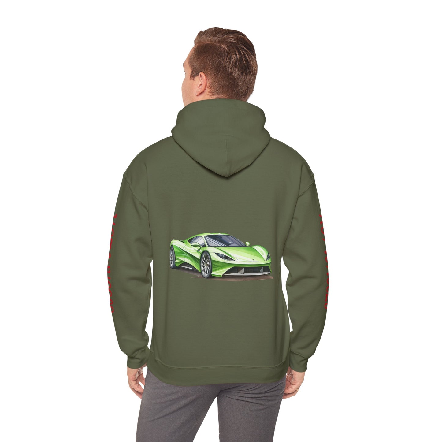 Princess Grace Hot Wheels Unisex Hooded Sweatshirt Vibrant Automotive Design