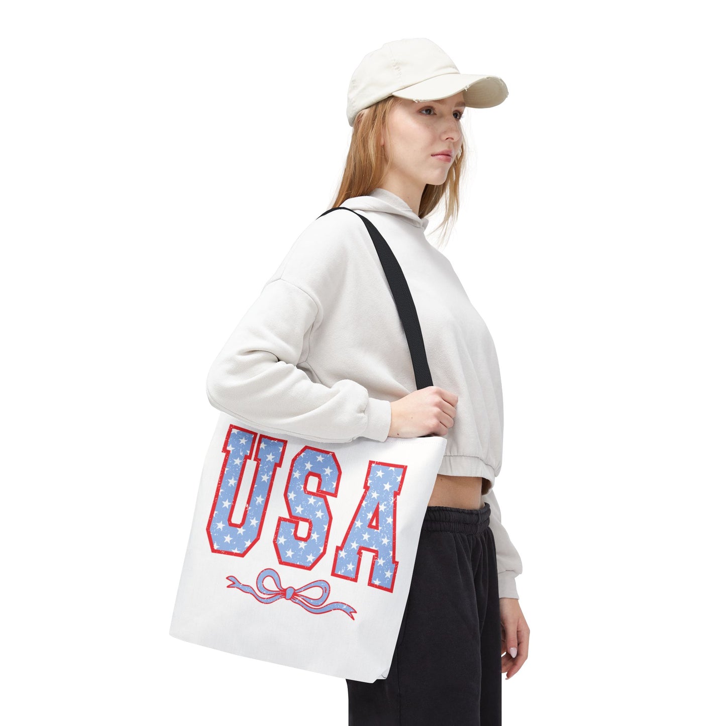 Princess Grace USA Stars and Stripes Tote Bag Perfect for Independence Day Celebrations