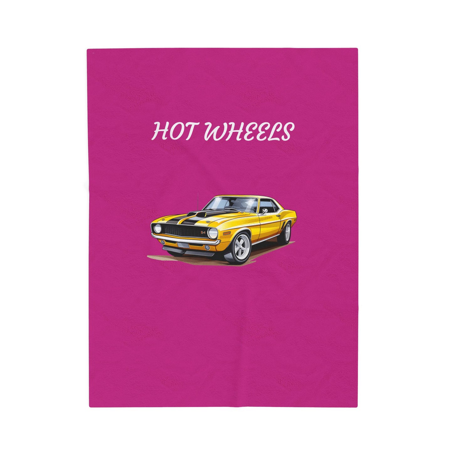 Princess Grace Hot Wheels Velveteen Plush Blanket Cozy Car Themed Throw for Movie Nights & Kids Rooms
