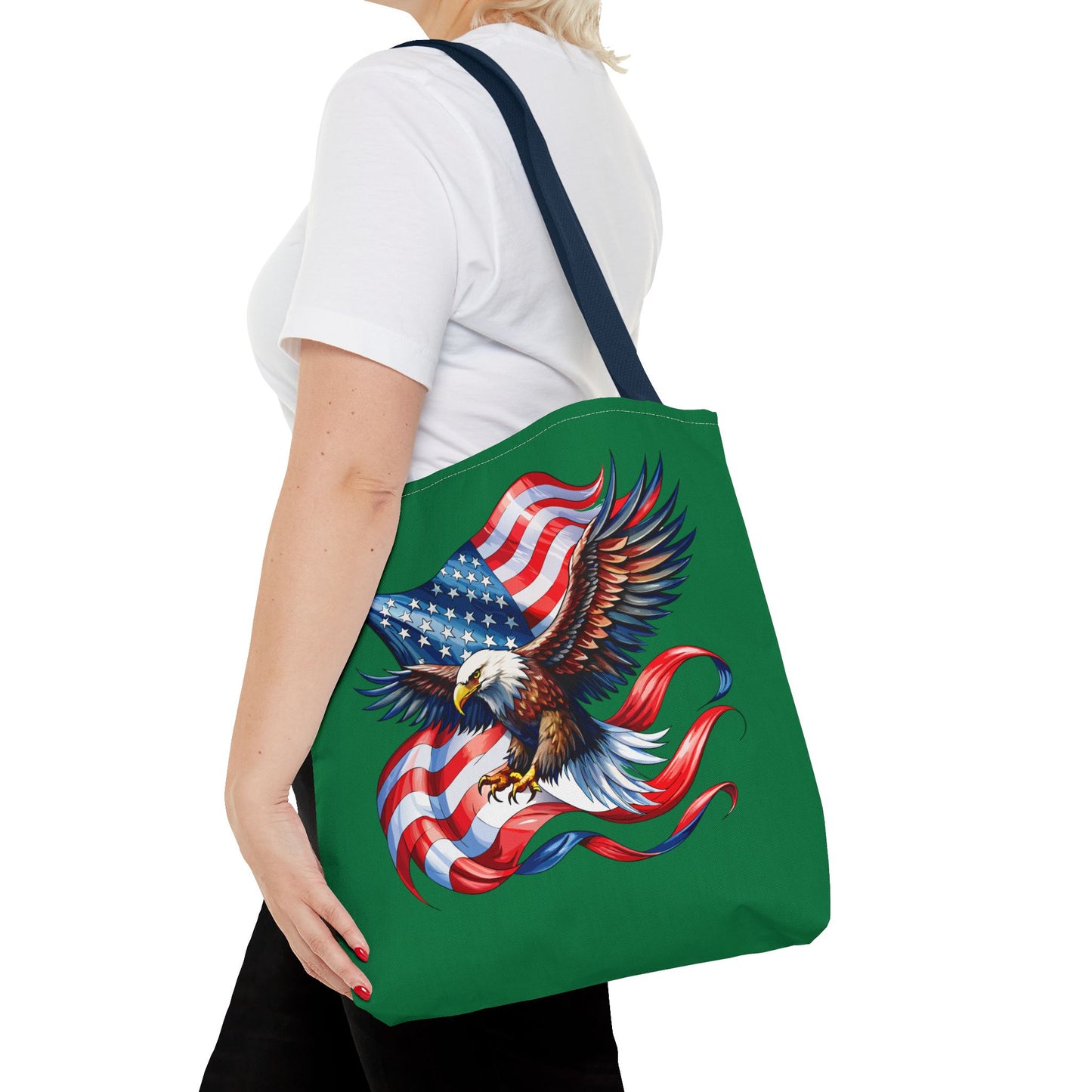 Princess Grace Patriotic Eagle Tote Bag American Flag Design for Independence Day