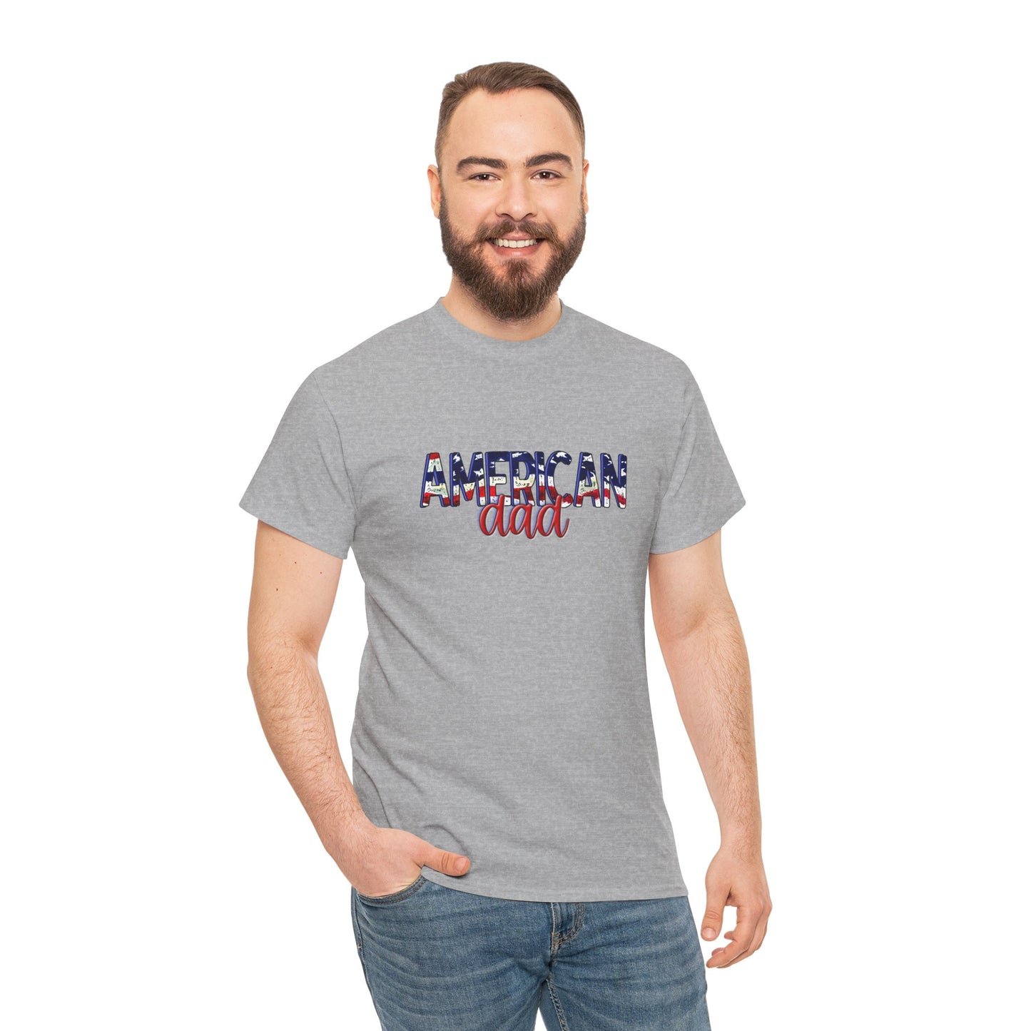Princess Grace Patriotic American Dad Tee Unisex Heavy Cotton T-Shirt