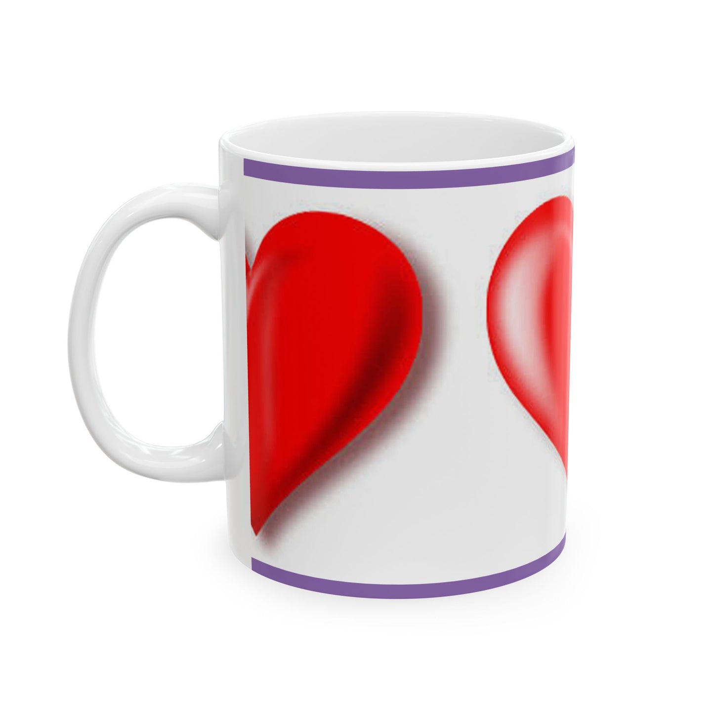 Princess Grace Heart Design Ceramic Mug 11oz & 15oz Perfect for Valentine’s Day or Everyday Love