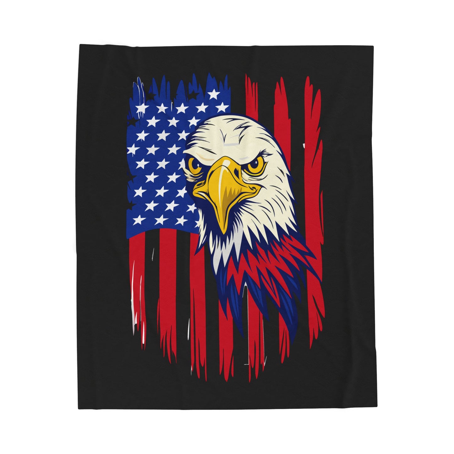 Princess Grace  Patriotic Eagle Velveteen Plush Blanket  Cozy Americana Decor