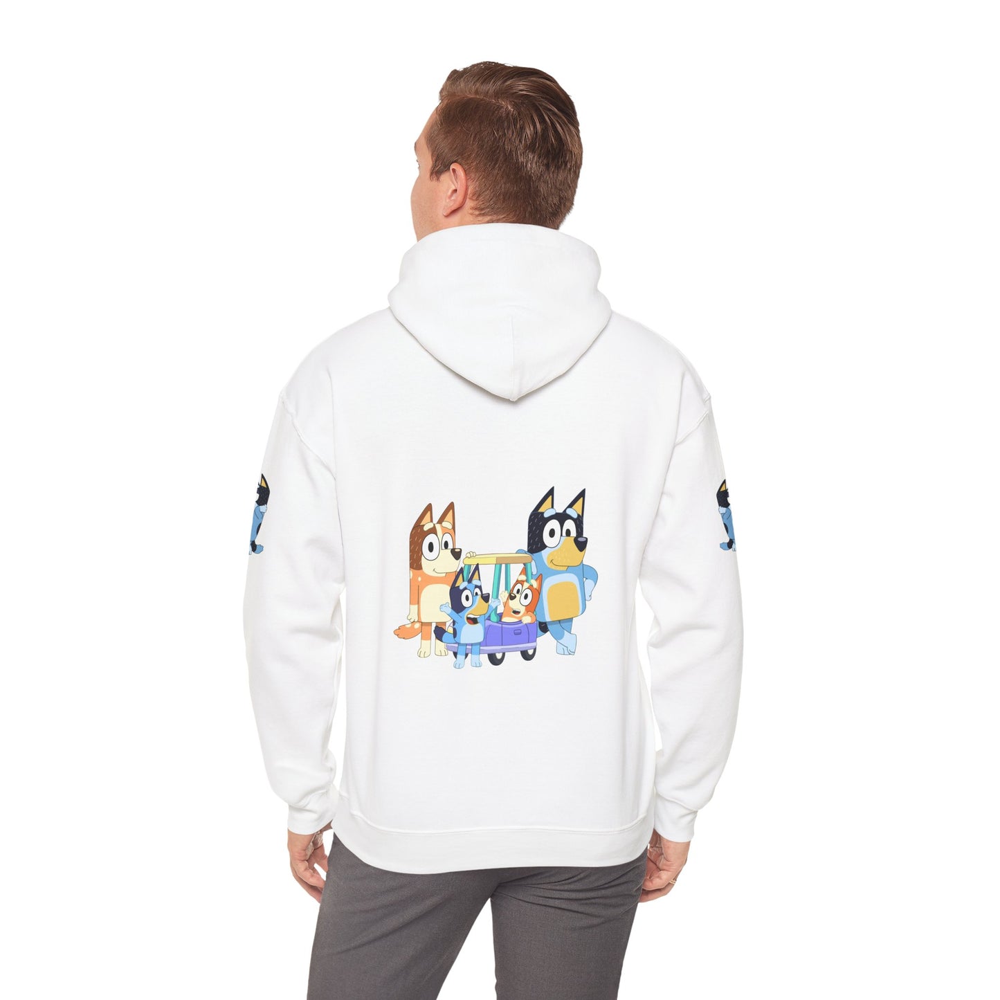 Princess Grace Bluey Fun Family Cartoon Hoodie - Unisex Heavy Blend with Playful Characters