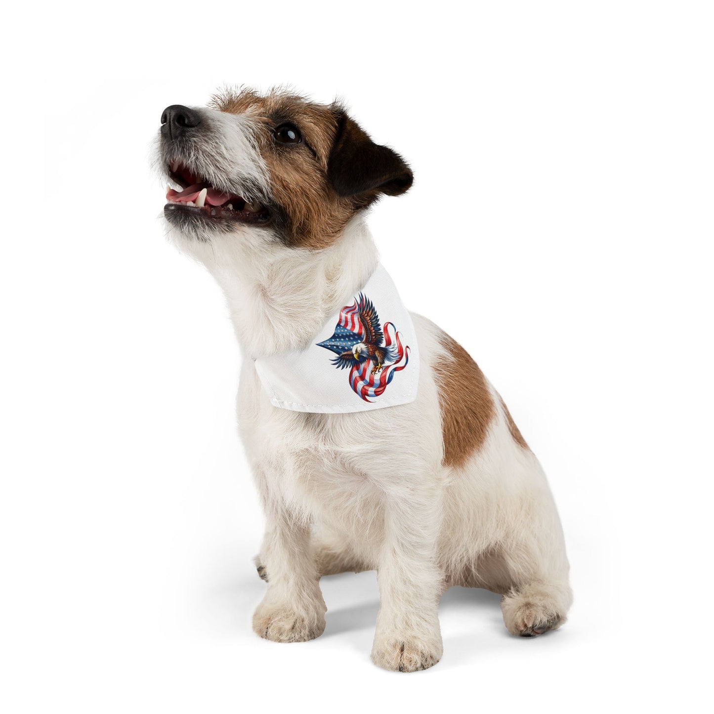 Princess Grace Patriotic Pet Bandana Collar Eagle & American Flag Design for Dogs