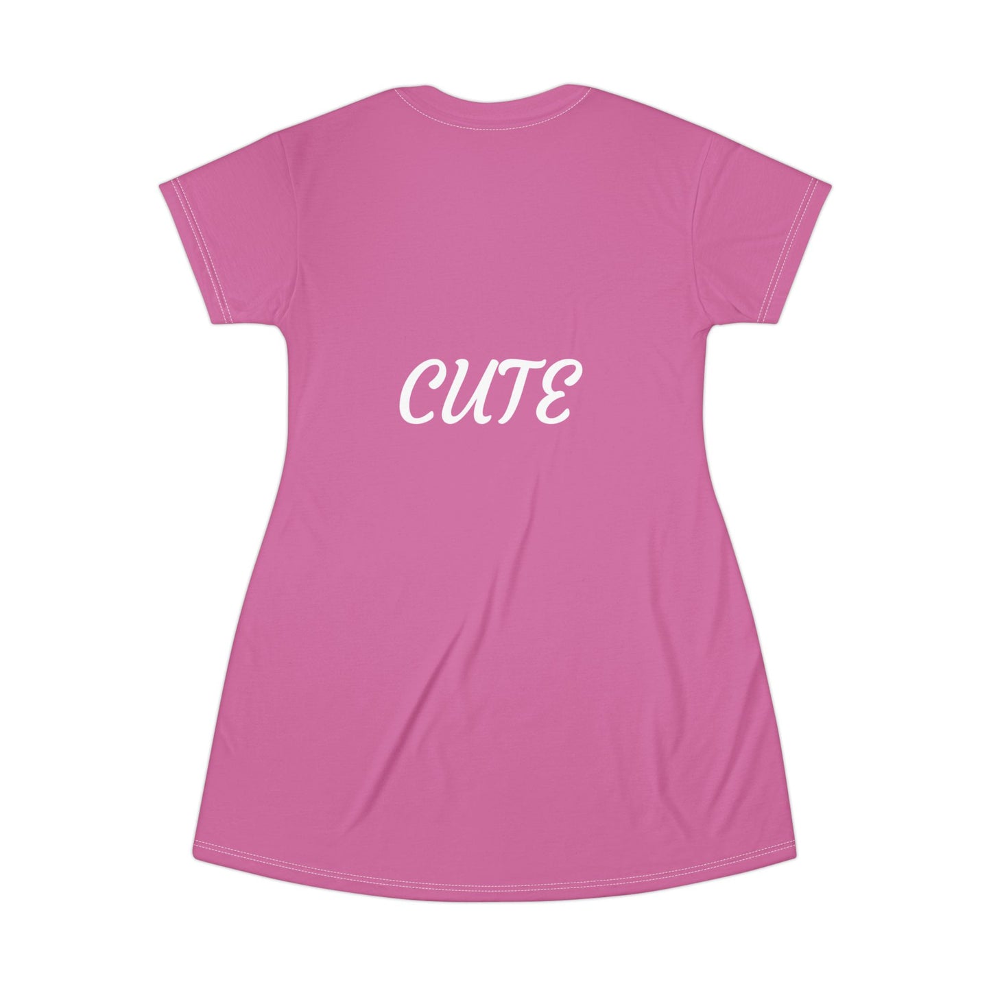 Princess Grace Cute Pink T-Shirt Dress Fun Casual Wear