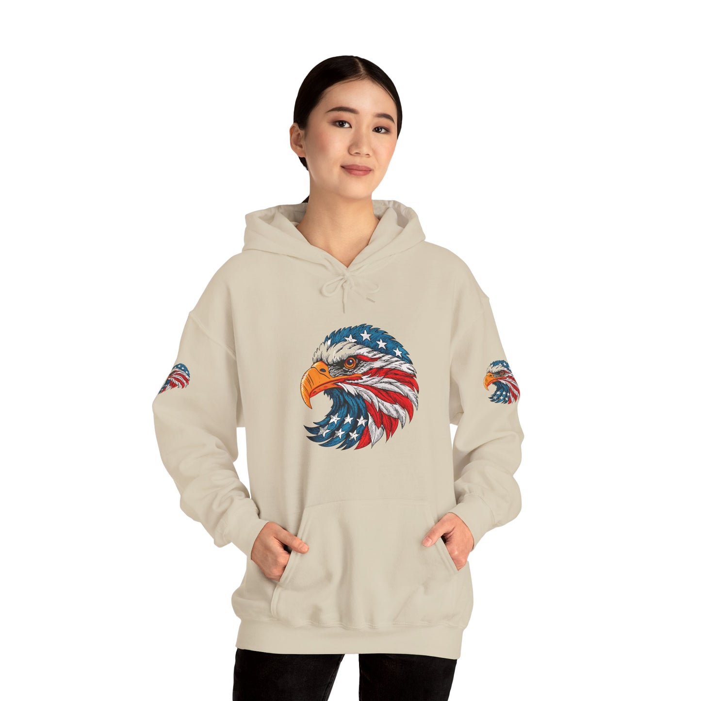 Princess Grace Patriotic Eagle Hoodie Unisex Heavy Blend Sweatshirt