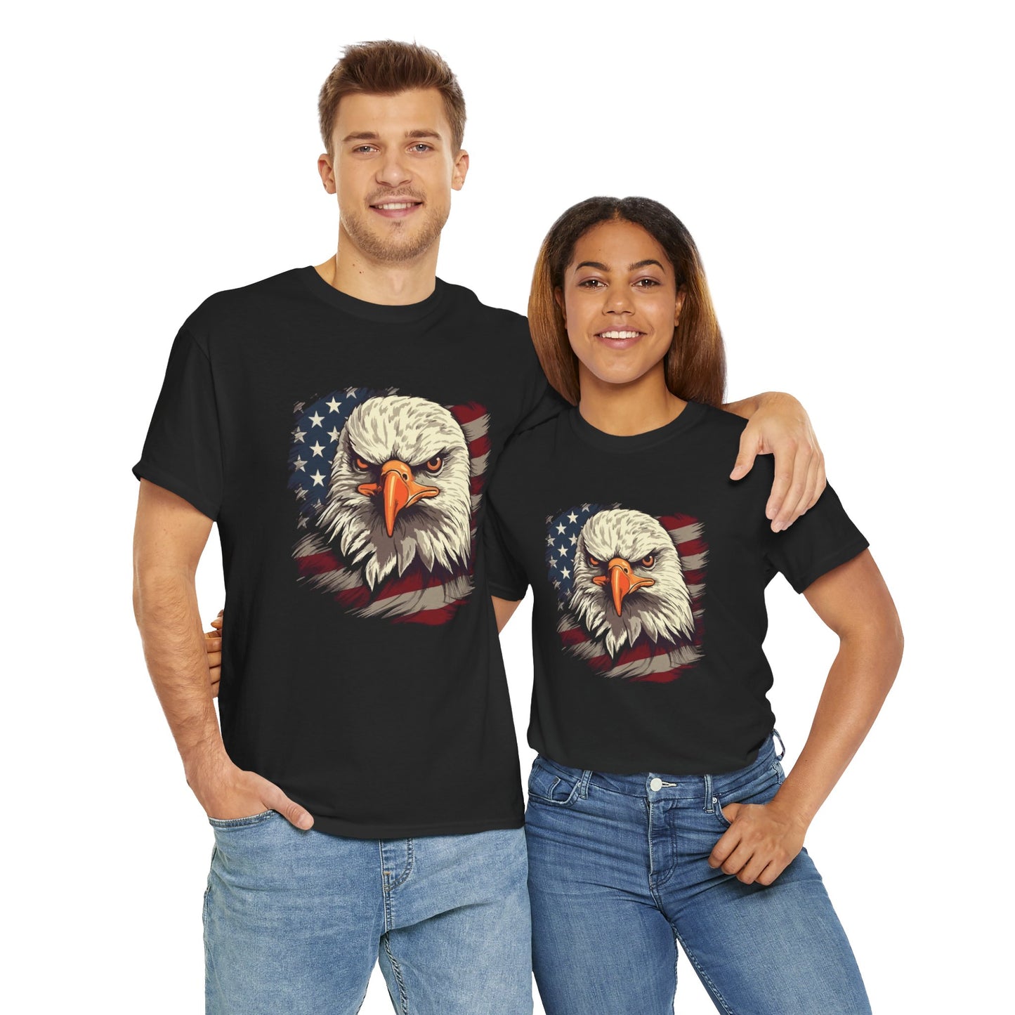 Princess Grace Patriotic Eagle Graphic Tee Unisex Heavy Cotton T-Shirt