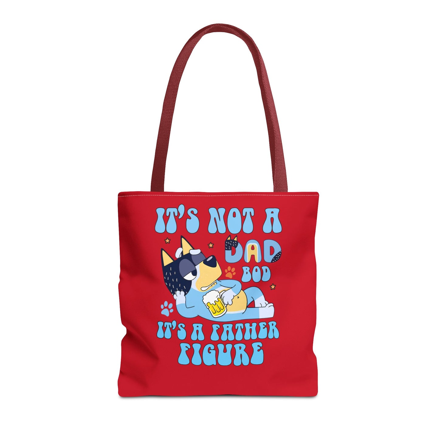 Princess Grace Funny Dog Dad Tote Bag It's Not a Dad Bod It's a Father Figure