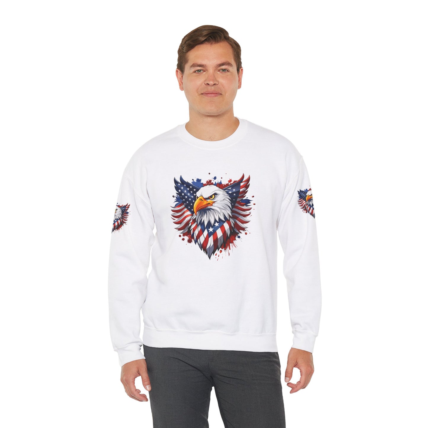 Princess Grace Patriotic Eagle Unisex Heavy Blend Crewneck Sweatshirt