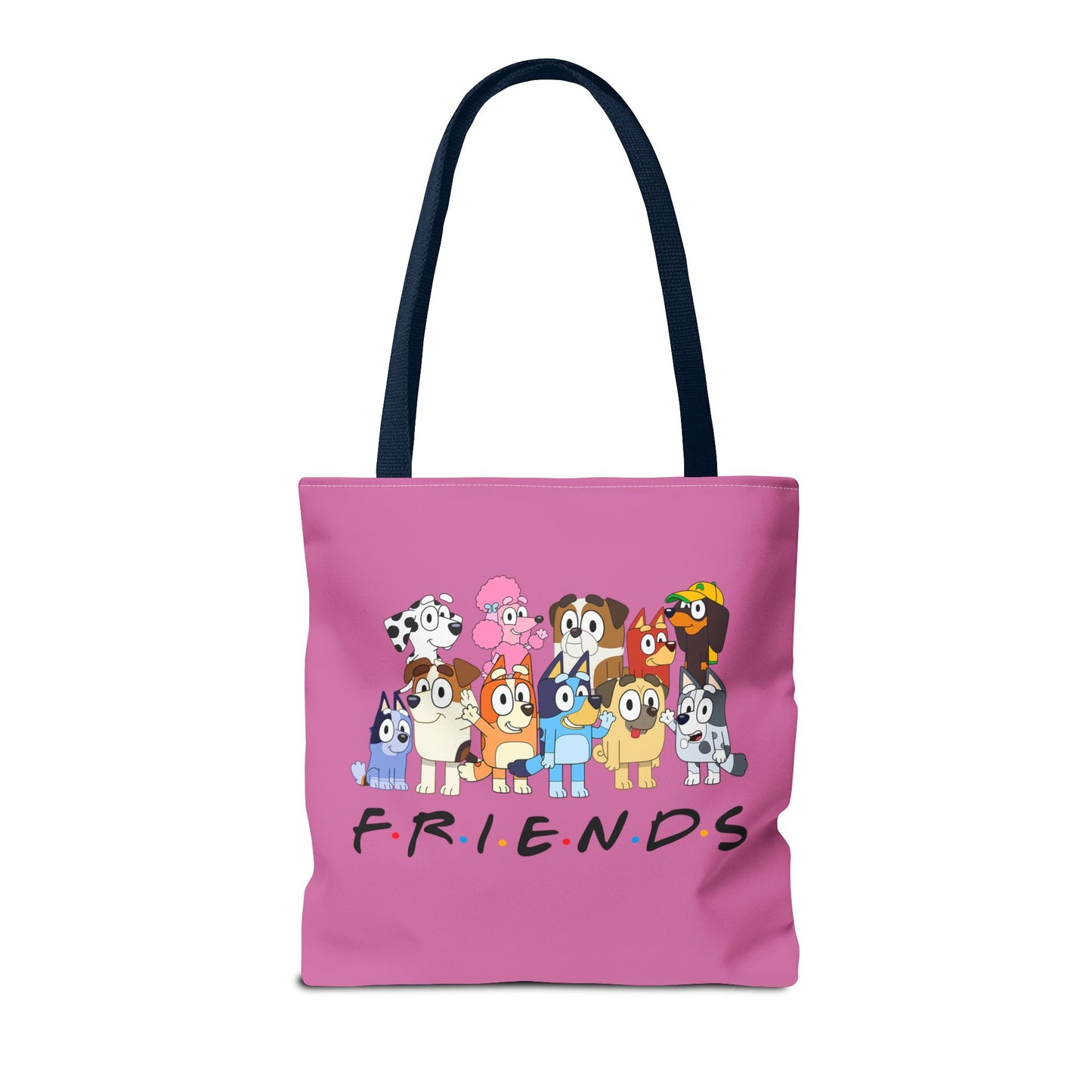 Princess Grace Bluey F.R.I.E.N.D.S Cartoon Tote Bag Fun & Playful Design for Animal Lovers