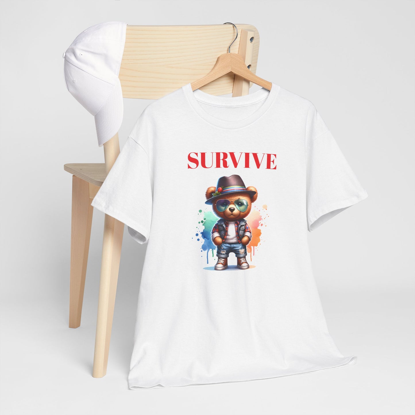 Princess Grace Survive Graphic Unisex Heavy Cotton Tee Fun and Bold Design for Adventurers