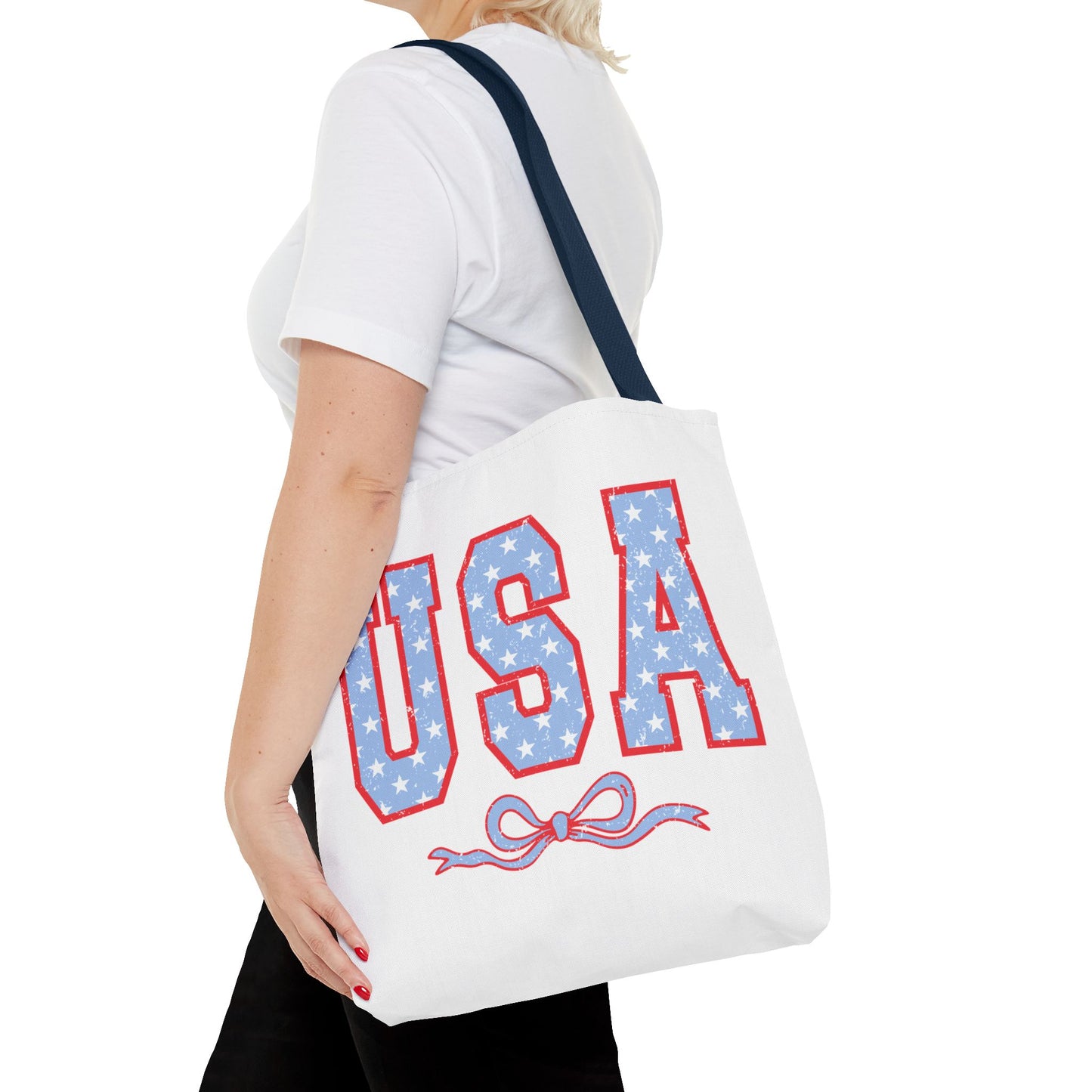 Princess Grace USA Stars and Stripes Tote Bag Perfect for Independence Day Celebrations