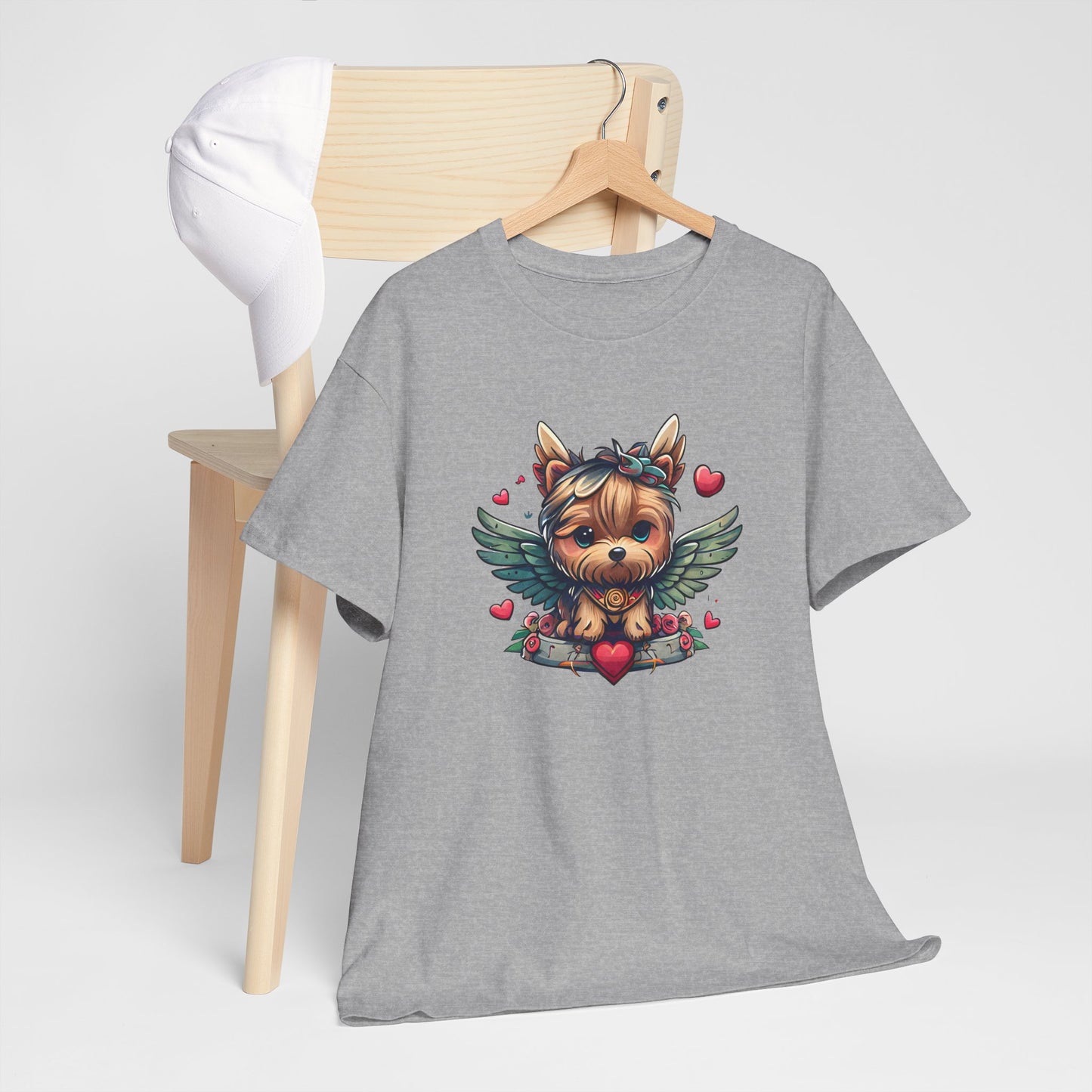 Princess Grace Loveable Yorkie Graphic Tee Cute Dog Design T-Shirt for Pet Lovers
