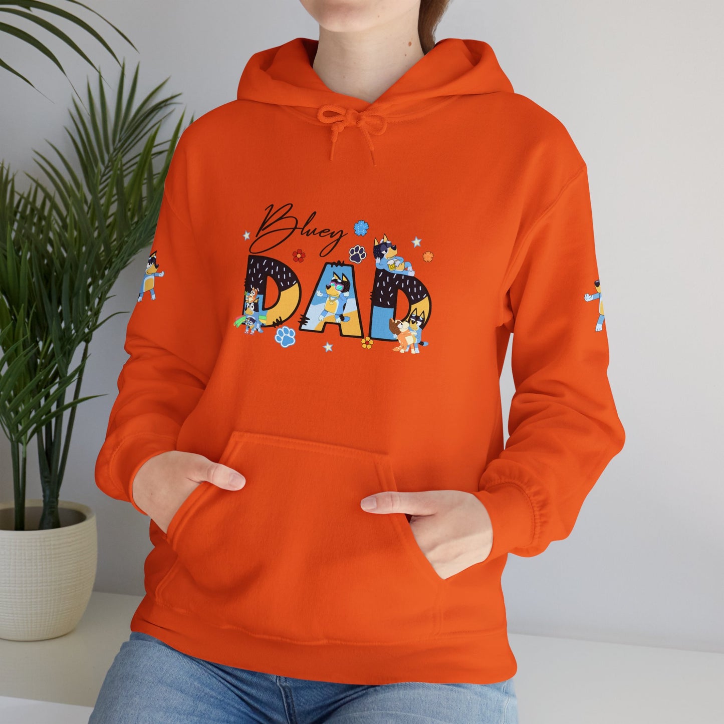 Princess Grace Bluey Funny "Baby's Dad" Unisex Hooded Sweatshirt ,Perfect Gift for New Dads