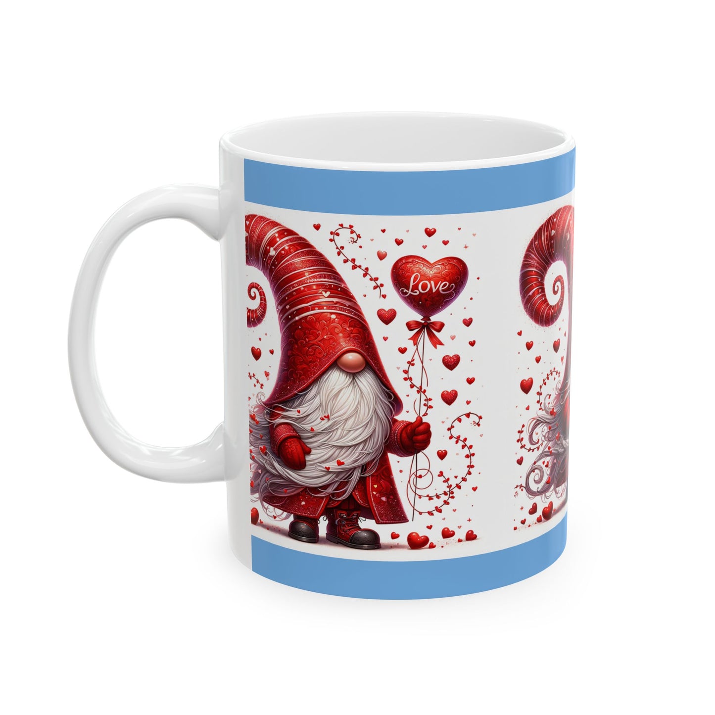 Princess Grace Love Themed Ceramic Mug with Whimsical Santa Design