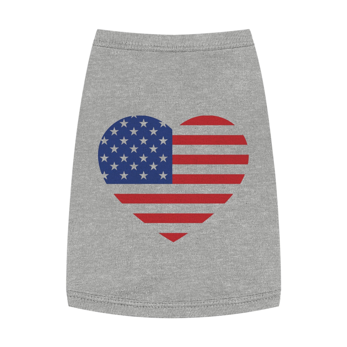 Princess Grace USA Flag Heart Pet Tank Top Patriotic Dog Apparel for Independence Day