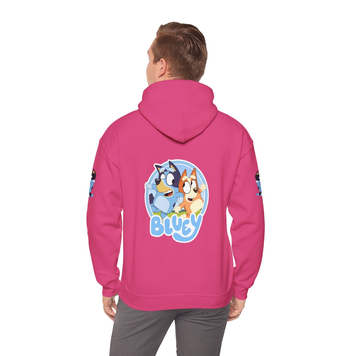 Princess Grace Bluey Unisex Heavy Blend Hoodie Cozy Cartoon Sweatshirt for Kids & Adults