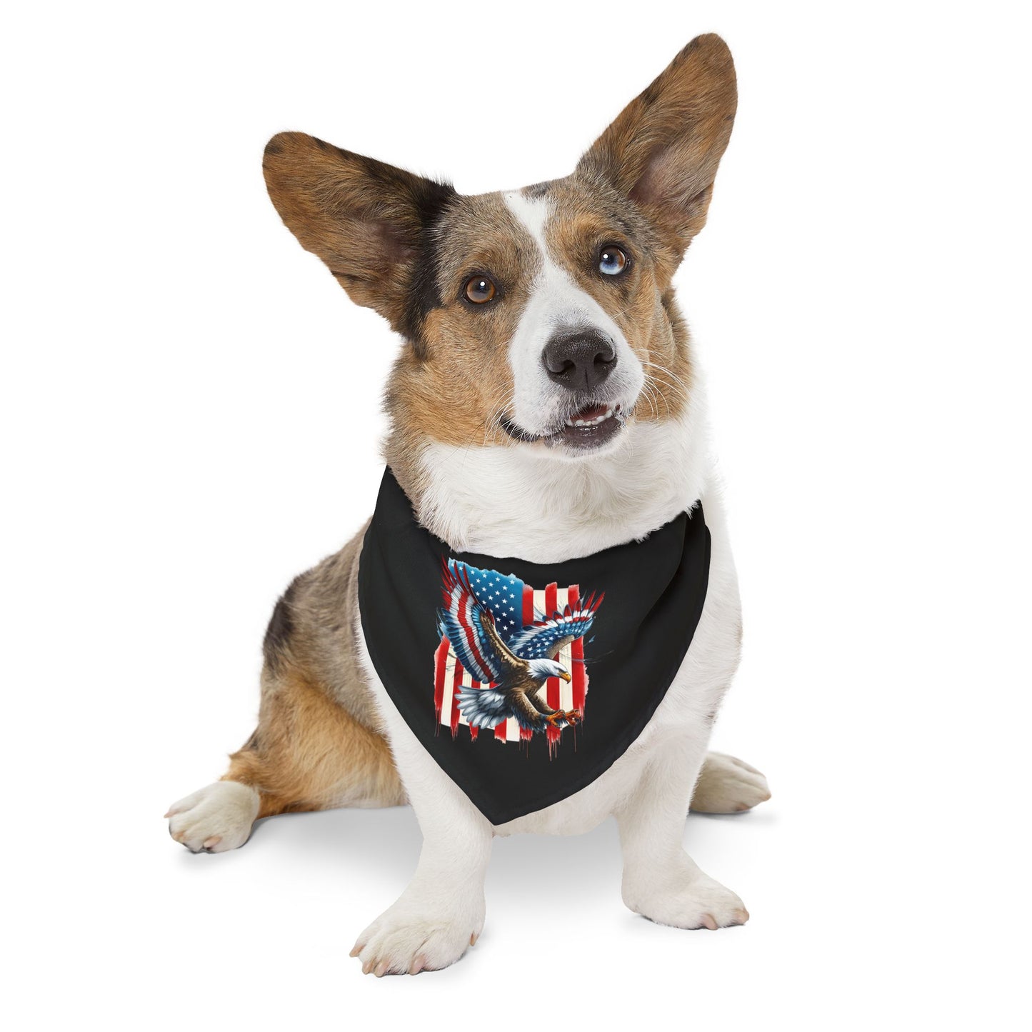 Princess Grace Patriotic Pet Bandana Collar USA Flag Design for Dogs