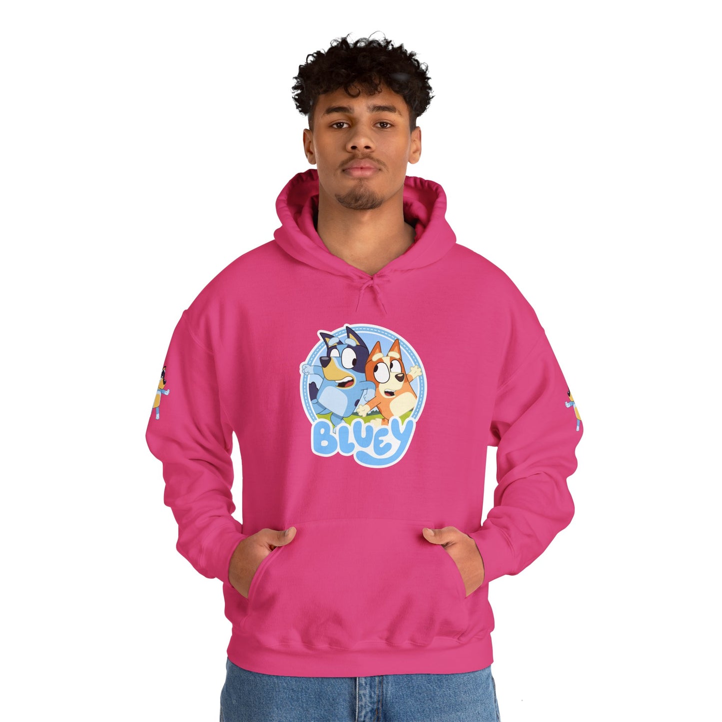 Princess Grace Bluey Unisex Heavy Blend Hoodie Cozy Cartoon Sweatshirt for Kids & Adults