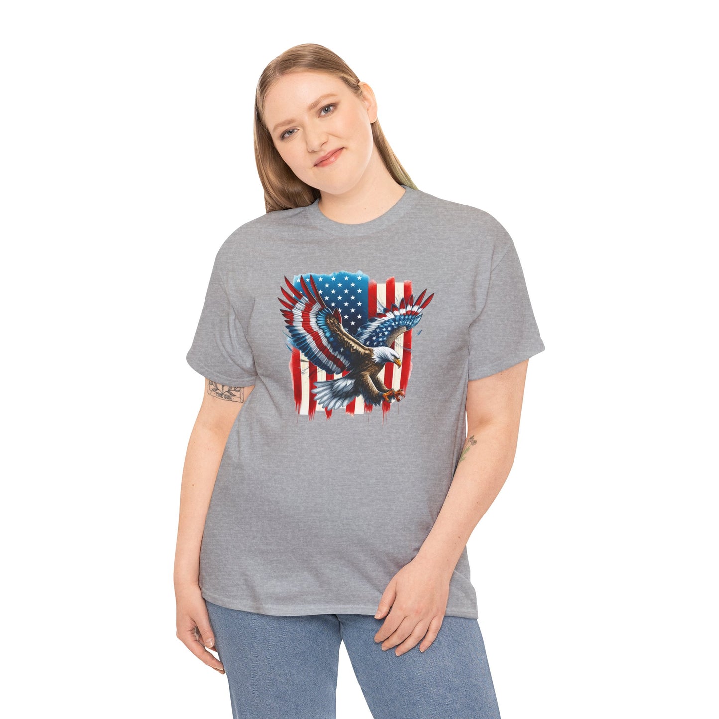 Princess Grace Patriotic Eagle Unisex Heavy Cotton Tee