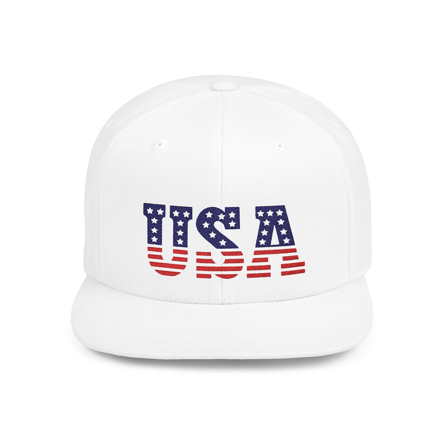 Princess Grace USA Flag Flat Bill Snapback Cap Patriotic Adjustable Hat for Summer Celebrations