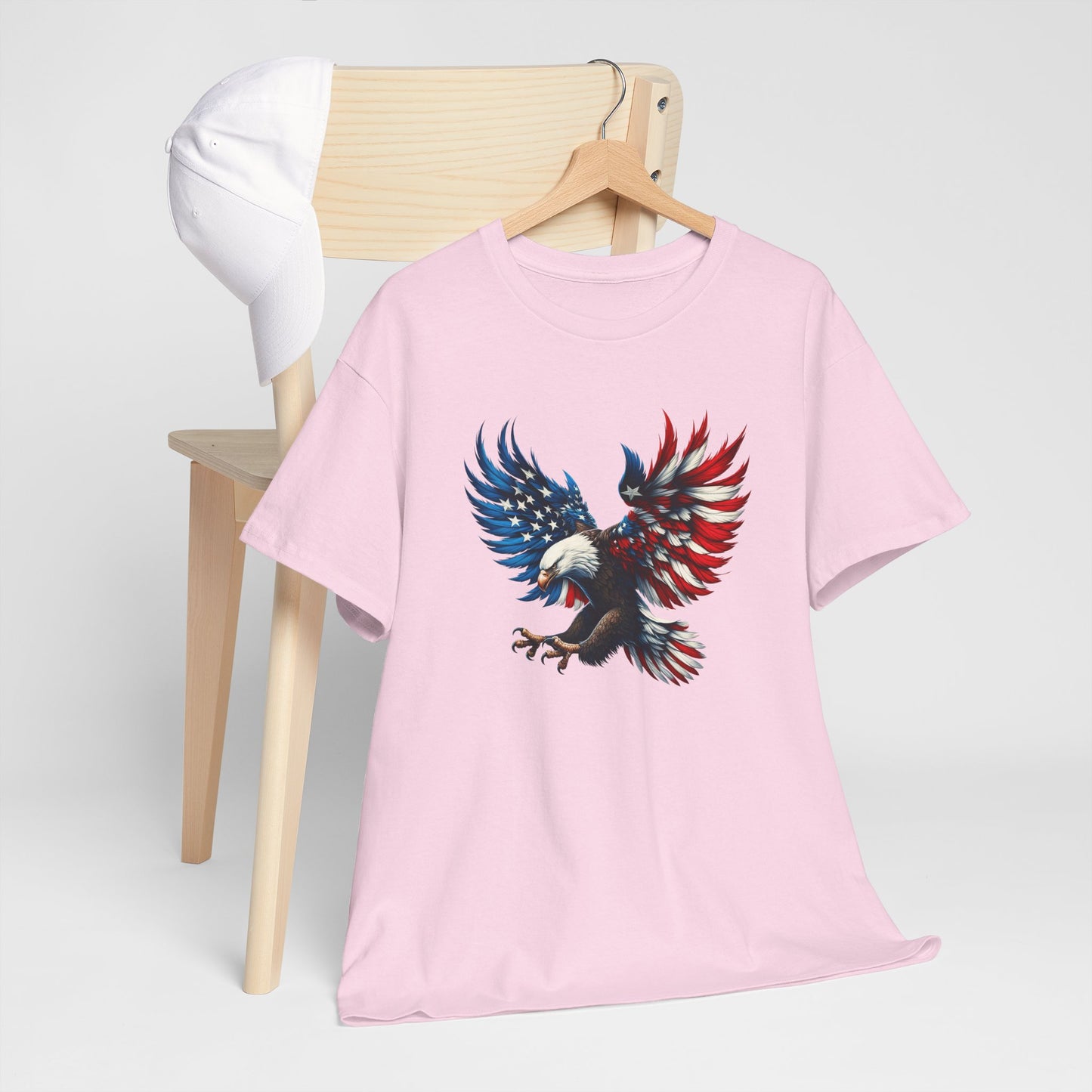 Princess Grace Patriotic Eagle Unisex Heavy Cotton Tee Bold USA Graphic Shirt