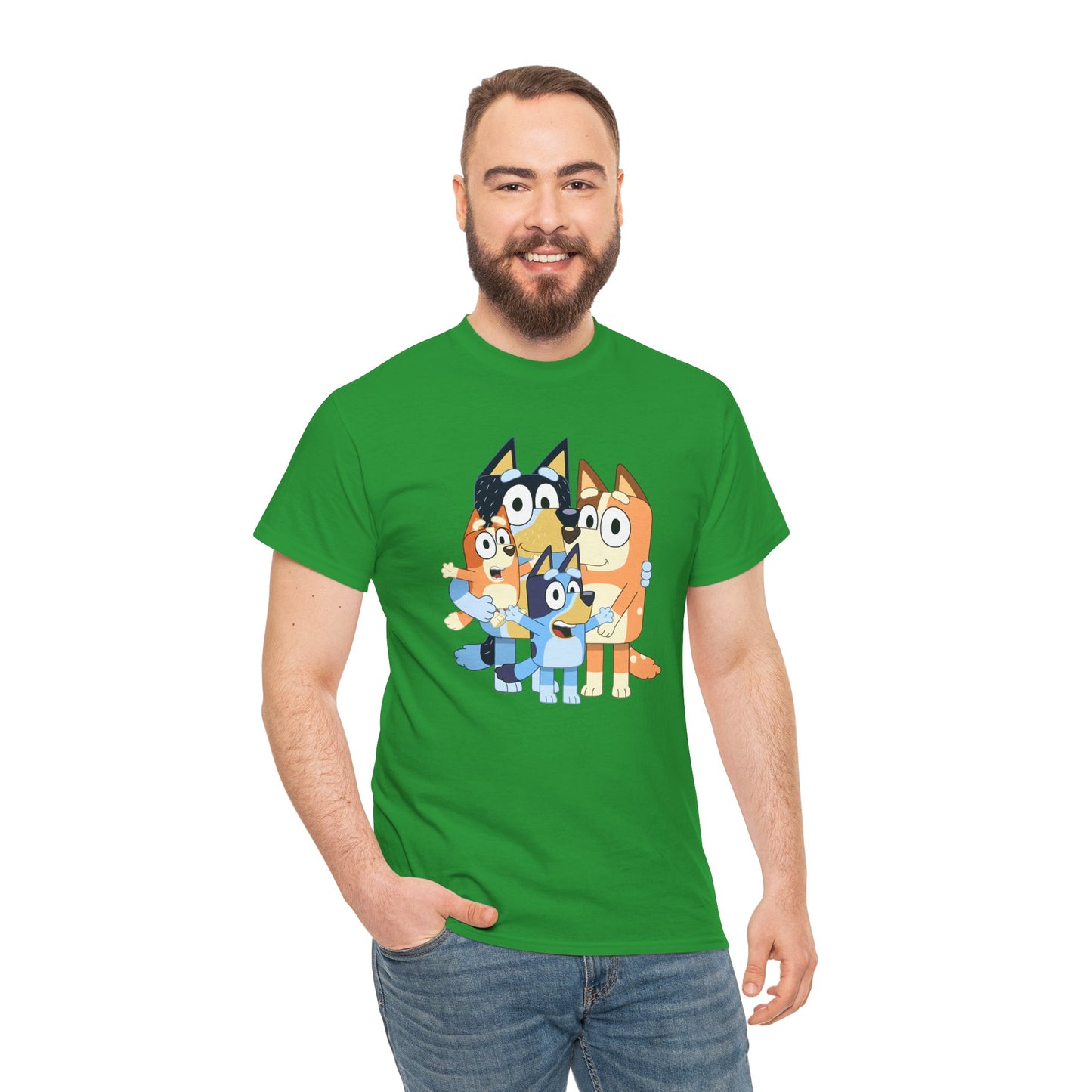 Princess Grace Bluey Family Unisex Heavy Cotton Tee Fun and Stylish for Kids and Adults