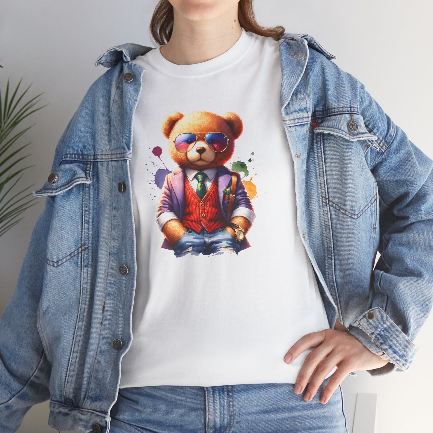 Princess Grace Trendy Teddy Bear Graphic Unisex Heavy Cotton Tee