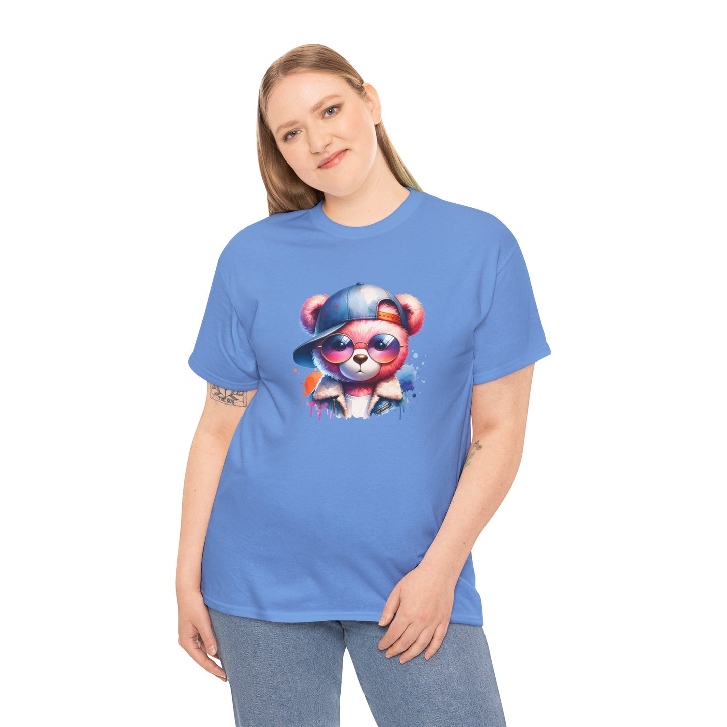 Princess Grace Cool Bear Graphic Unisex Heavy Cotton Tee Trendy Streetwear T-Shirt
