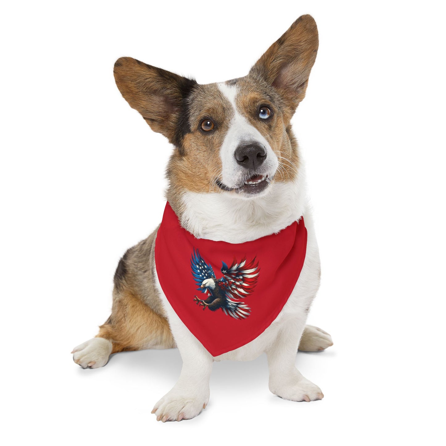Princess Grace Patriotic Pet Bandana Collar American Eagle Design for Dogs