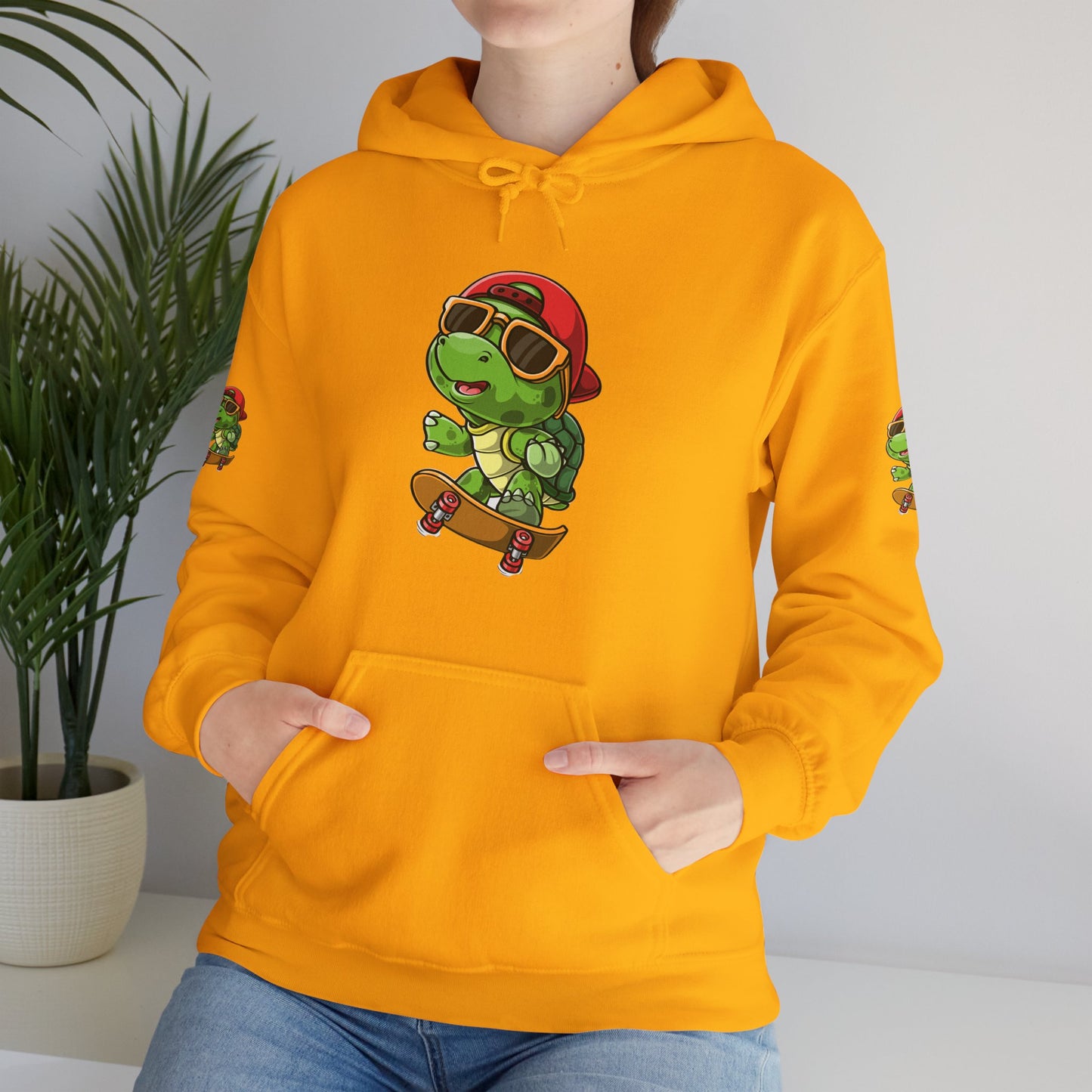 Princess Grace Cool Skateboarding Turtle Unisex Hoodie Fun and Stylish