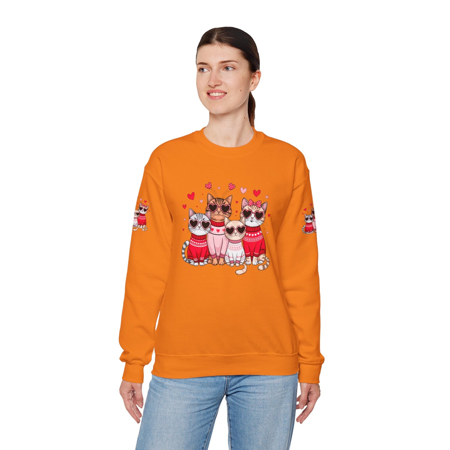 Princess Grace Cute Cat Lovers Crewneck Sweatshirt Cozy Valentine's Gift