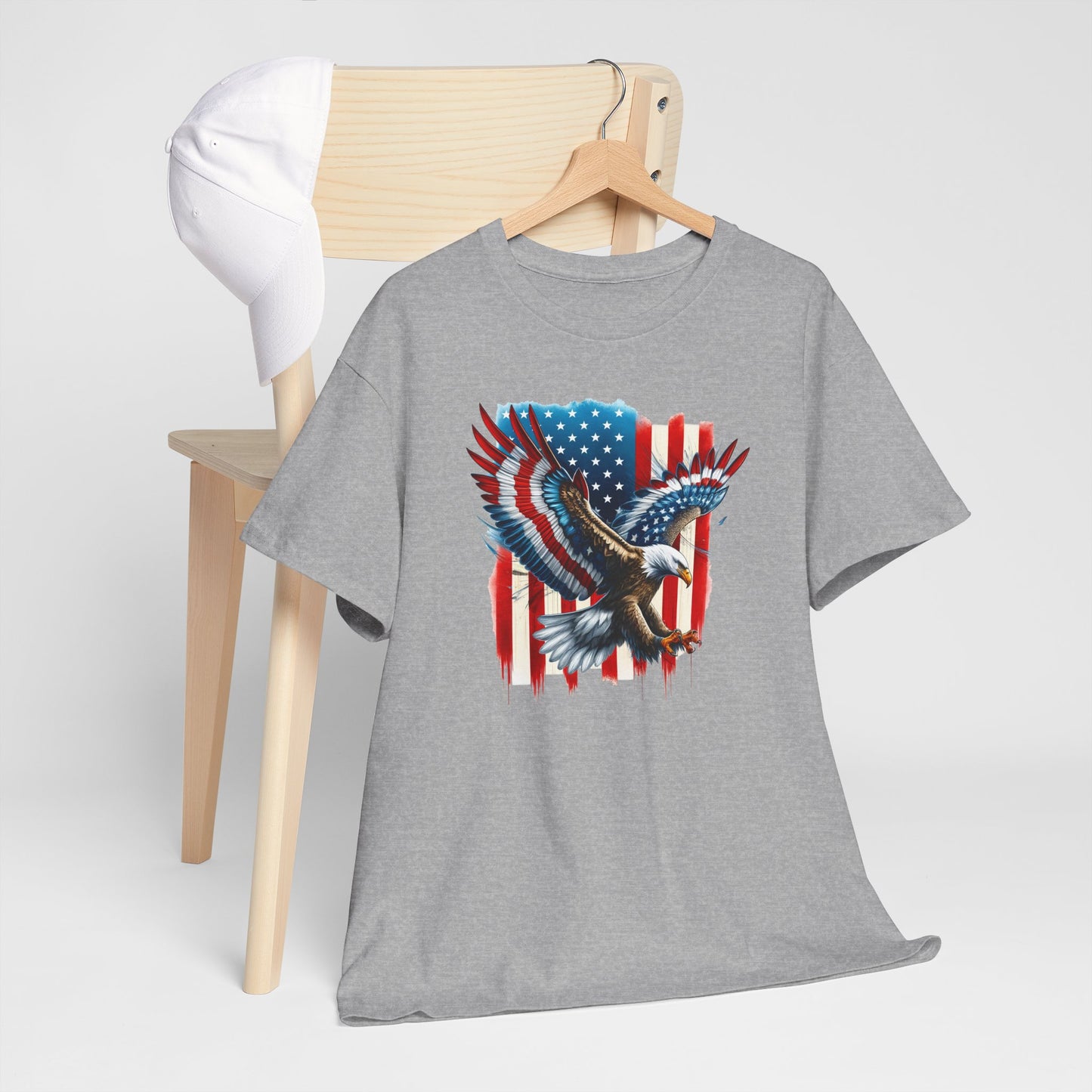 Princess Grace Patriotic Eagle Unisex Heavy Cotton Tee