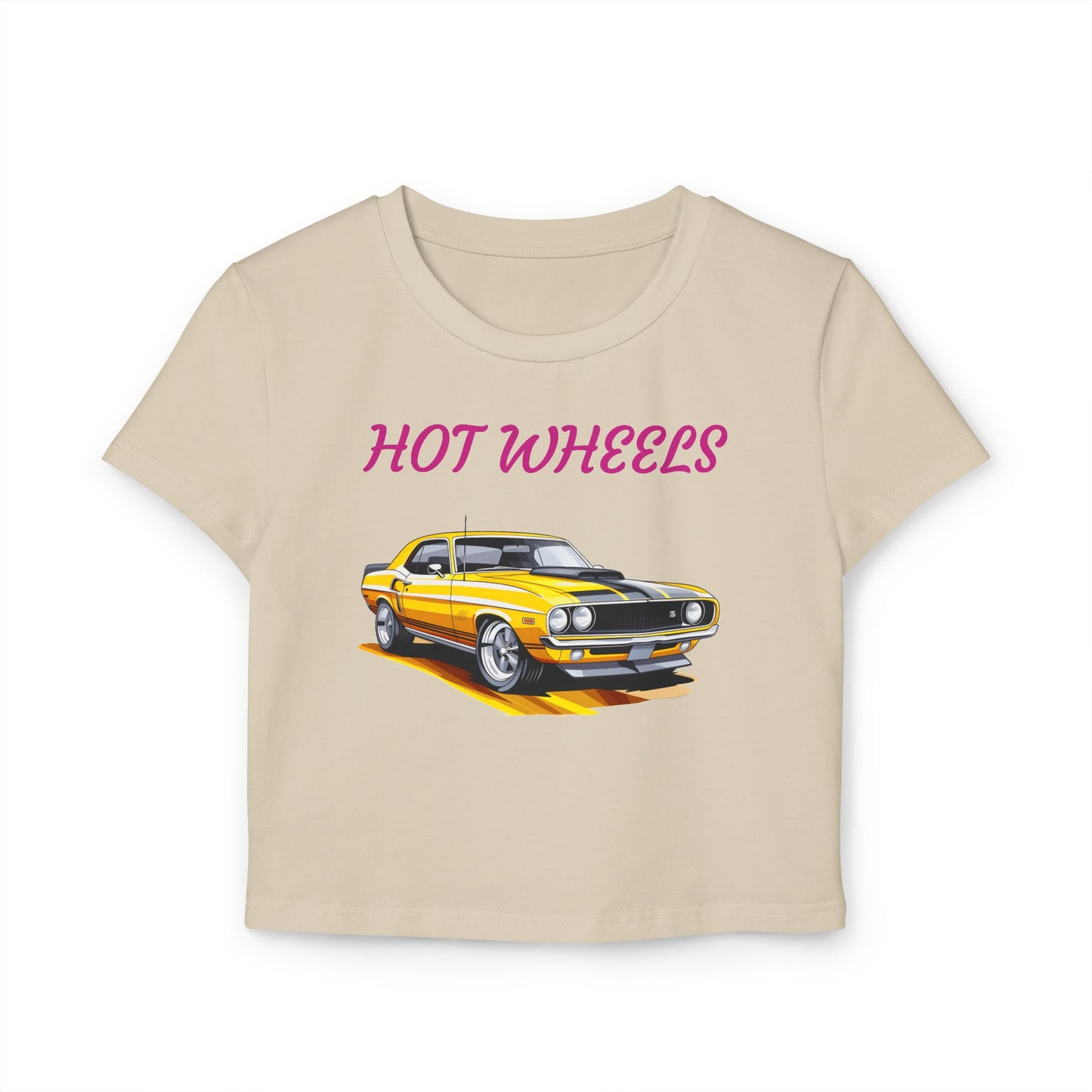 Princess Grace Hot Wheels Women's Baby Tee Retro Car Graphic T-Shirt