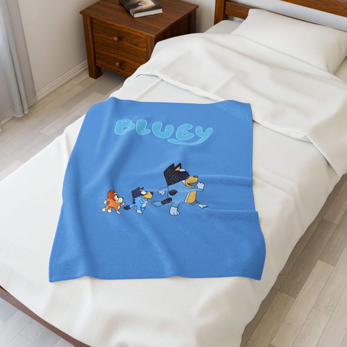 Princess Grace Cozy Bluey Velveteen Plush Blanket for Kids