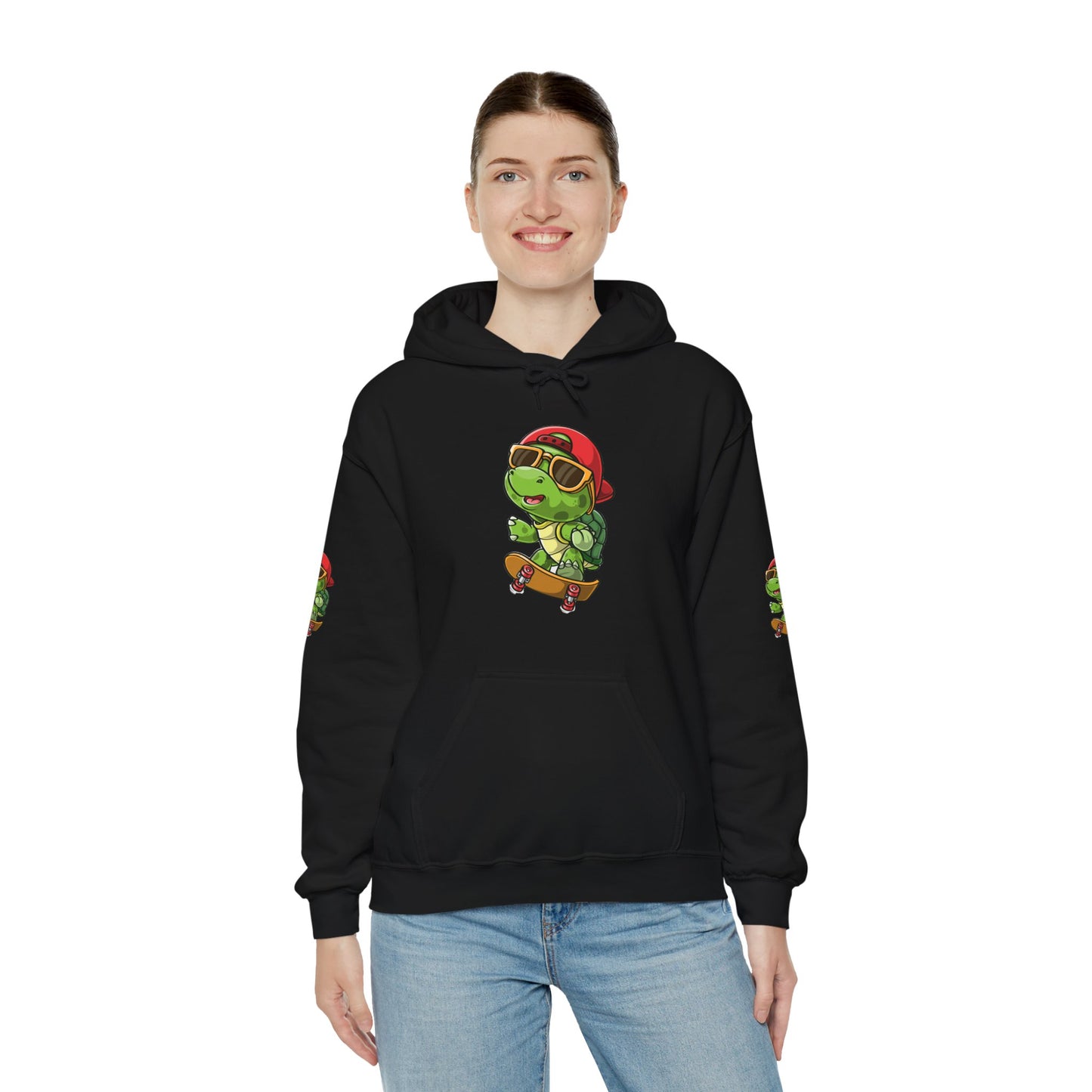 Princess Grace Cool Skateboarding Turtle Unisex Hoodie Fun and Stylish