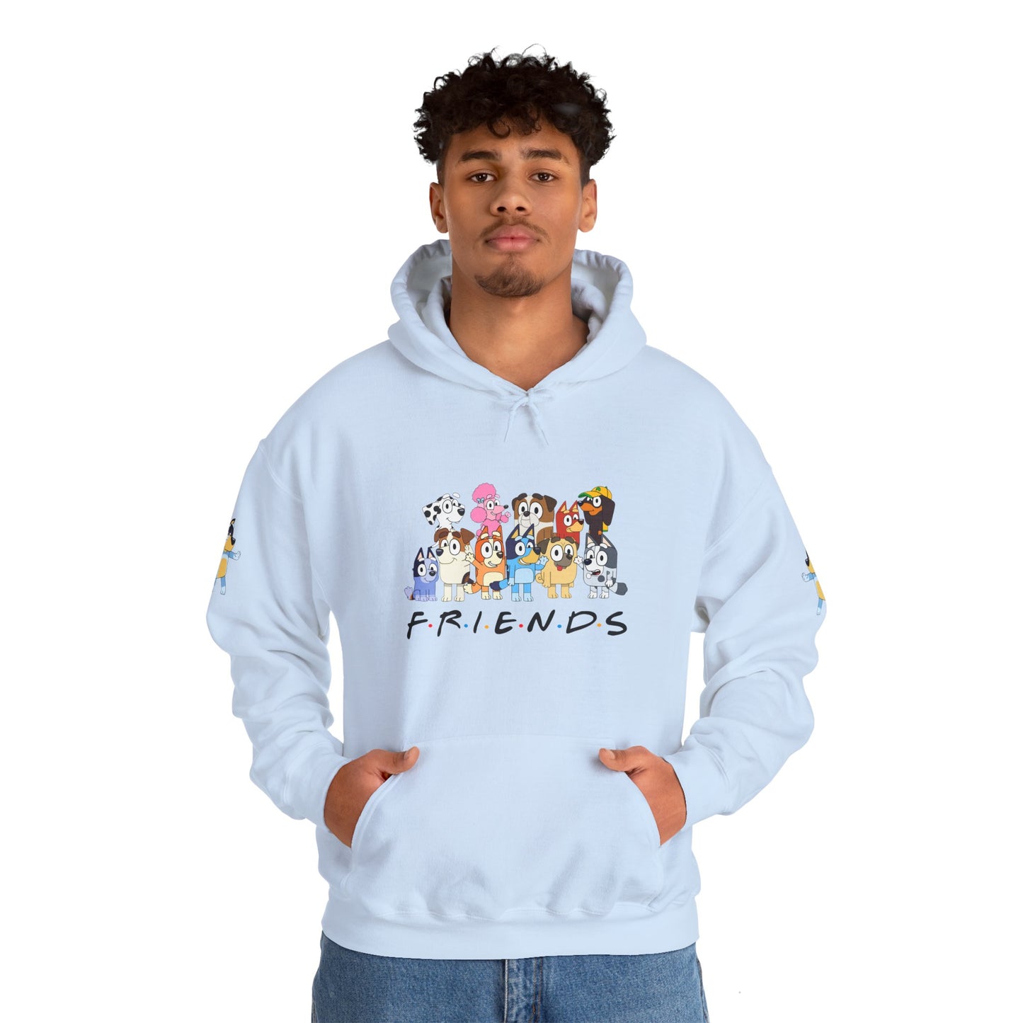 Princess Grace Bluey Unisex Heavy Blend Hooded Sweatshirt 'Friends' Cartoon Design