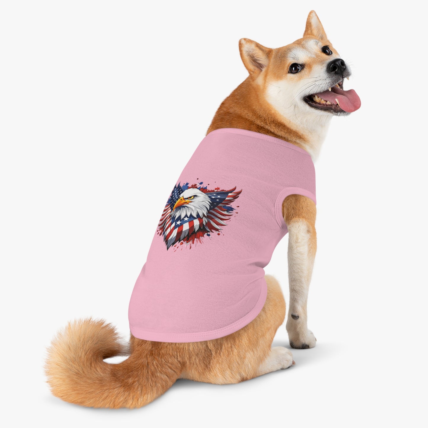 Princess Grace Patriotic Eagle Pet Tank Top USA Flag Design for Holidays & Celebrations