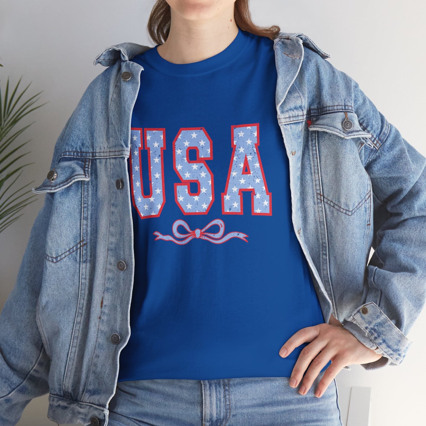 Princess Grace USA Patriotic Unisex Heavy Cotton Tee Perfect for Independence Day Celebrations