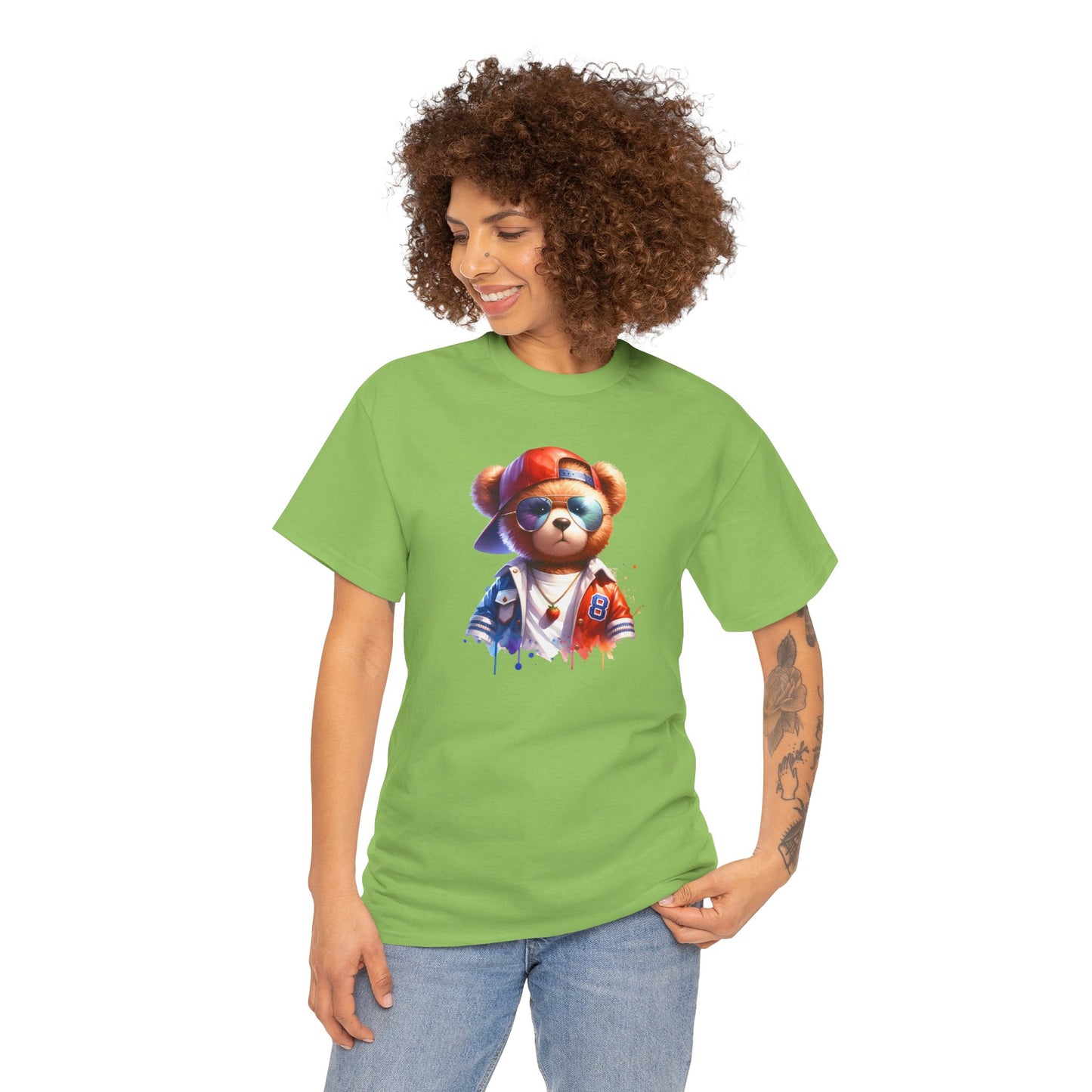 Princess Grace Cool Bear Graphic Unisex Heavy Cotton Tee