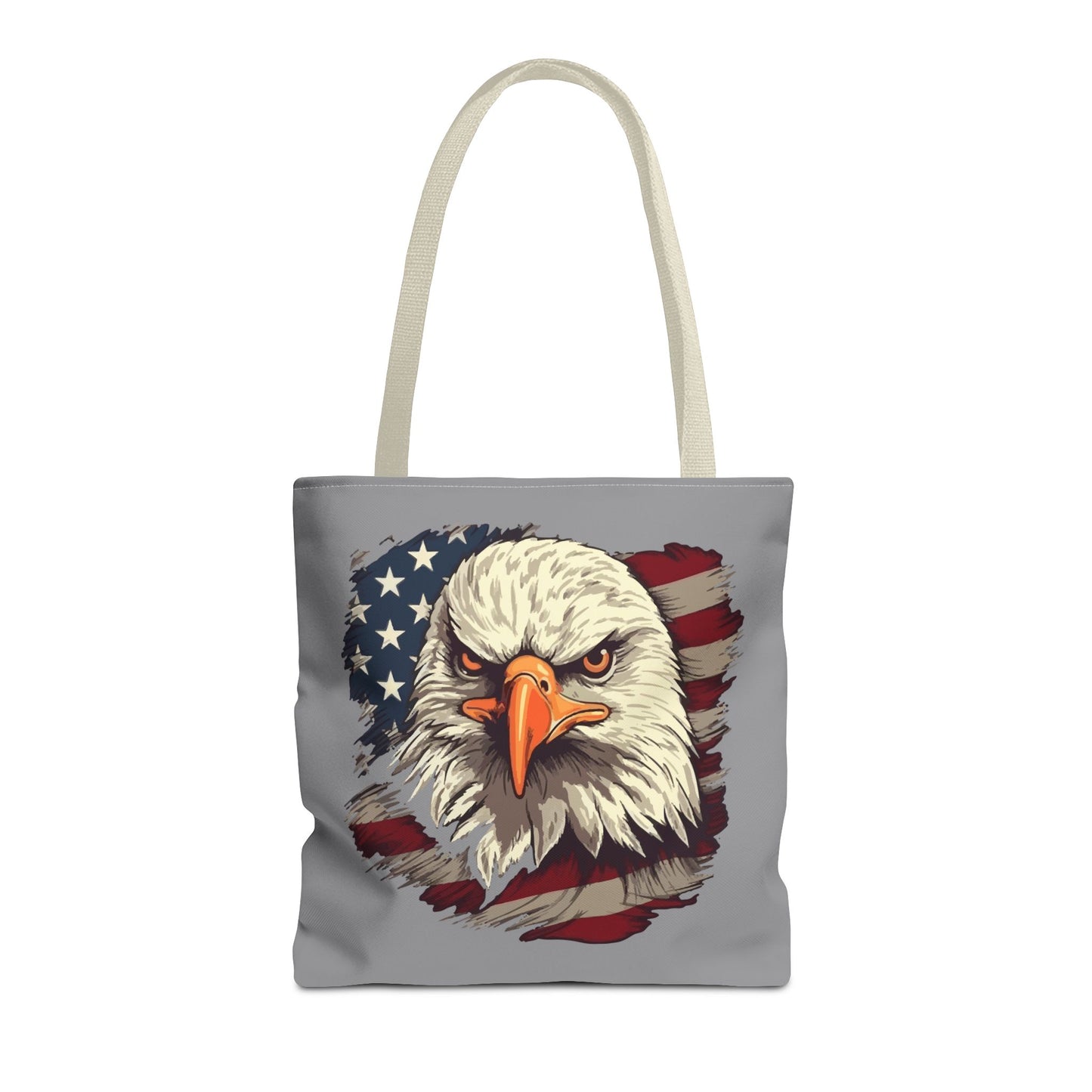 Princess Grace Patriotic Eagle Tote Bag USA Flag Design Eco Friendly Shopping Bag