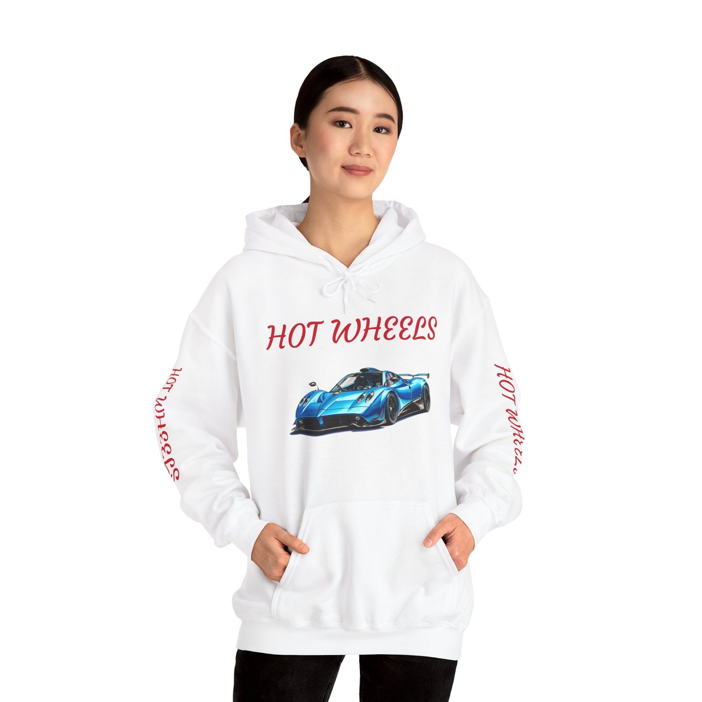 Princess Grace Unisex Heavy Blend Hot Wheels Hooded Sweatshirt Stylish Car Graphic for Auto Enthusiasts