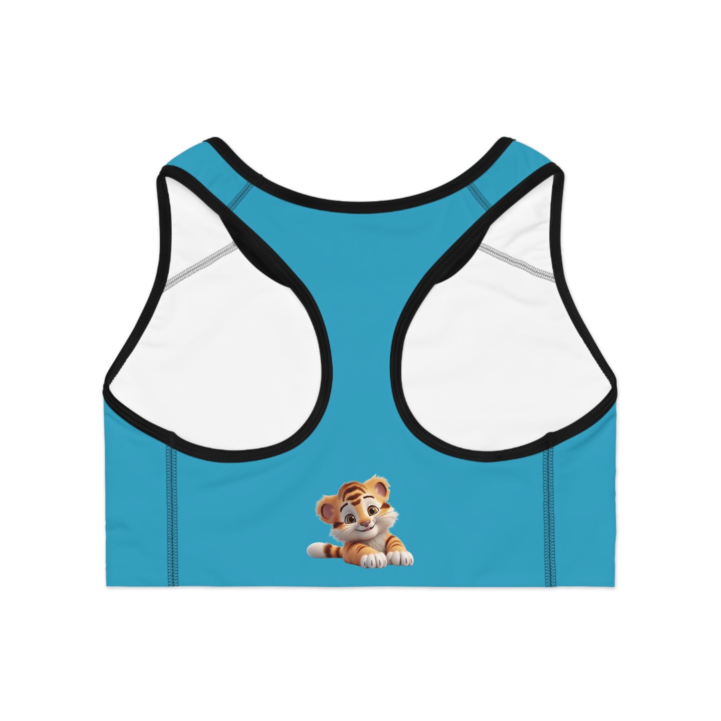 Princess Grace Cute Tiger Graphic Sports Bra for Active Lifestyle